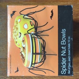 Boston Warehouse Halloween Spider Nut Bowls - Orange and Black
